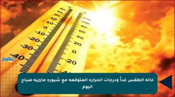 حالة الطقس غداً ودرجات الحرارة المتوقعة مع شبورة مائية صباح اليوم